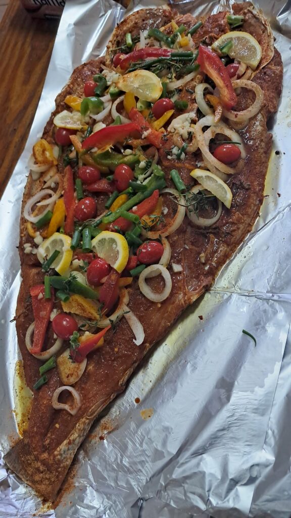 Grilled salmon